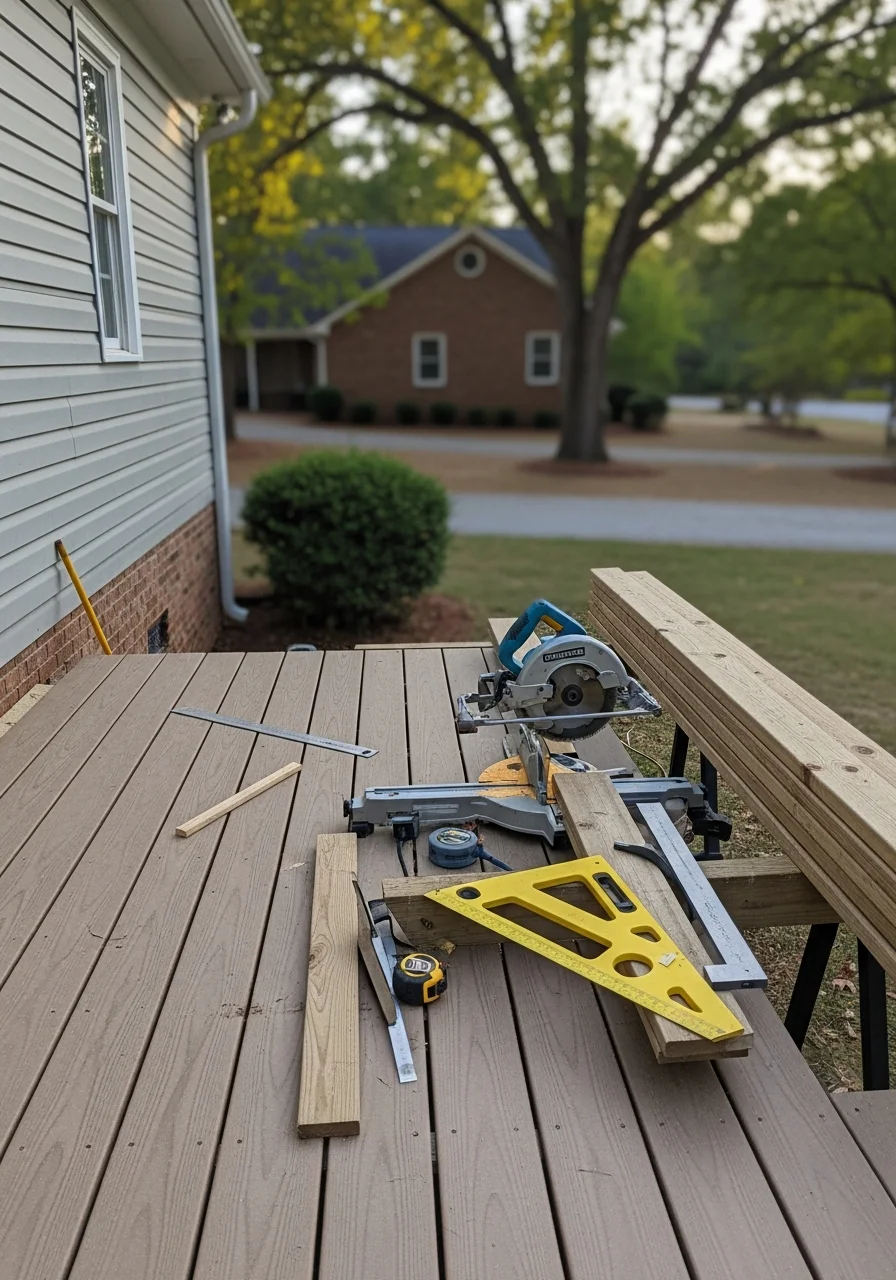 A skilled tradesperson working on a home improvement project in a Burlington neighborhood.